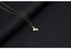 Gold Shell Pendant Necklace with English Alphabet - European & American Trend In Titanium Steel Chain