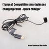 PVC Chargers Cord With TangleFree Design for Smartests Glasses Eyewears Accessories