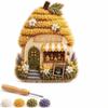 House Scene Poke Art Kit Mushroom Cottage Textile Art Kit DIY Needle Craft  Desktop Display