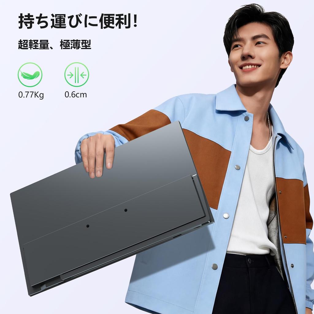 Vimonic 15.6-inch Wireless Mobile Monitor with Built-in 8000mAh Battery, 1080P, Portable, Freestanding, IPS LCD Panel, Non-Glare