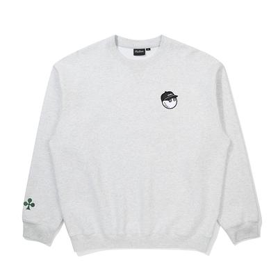 MALBON GOLF King Of Club Round Sweatshirt Melange Gray (Man)