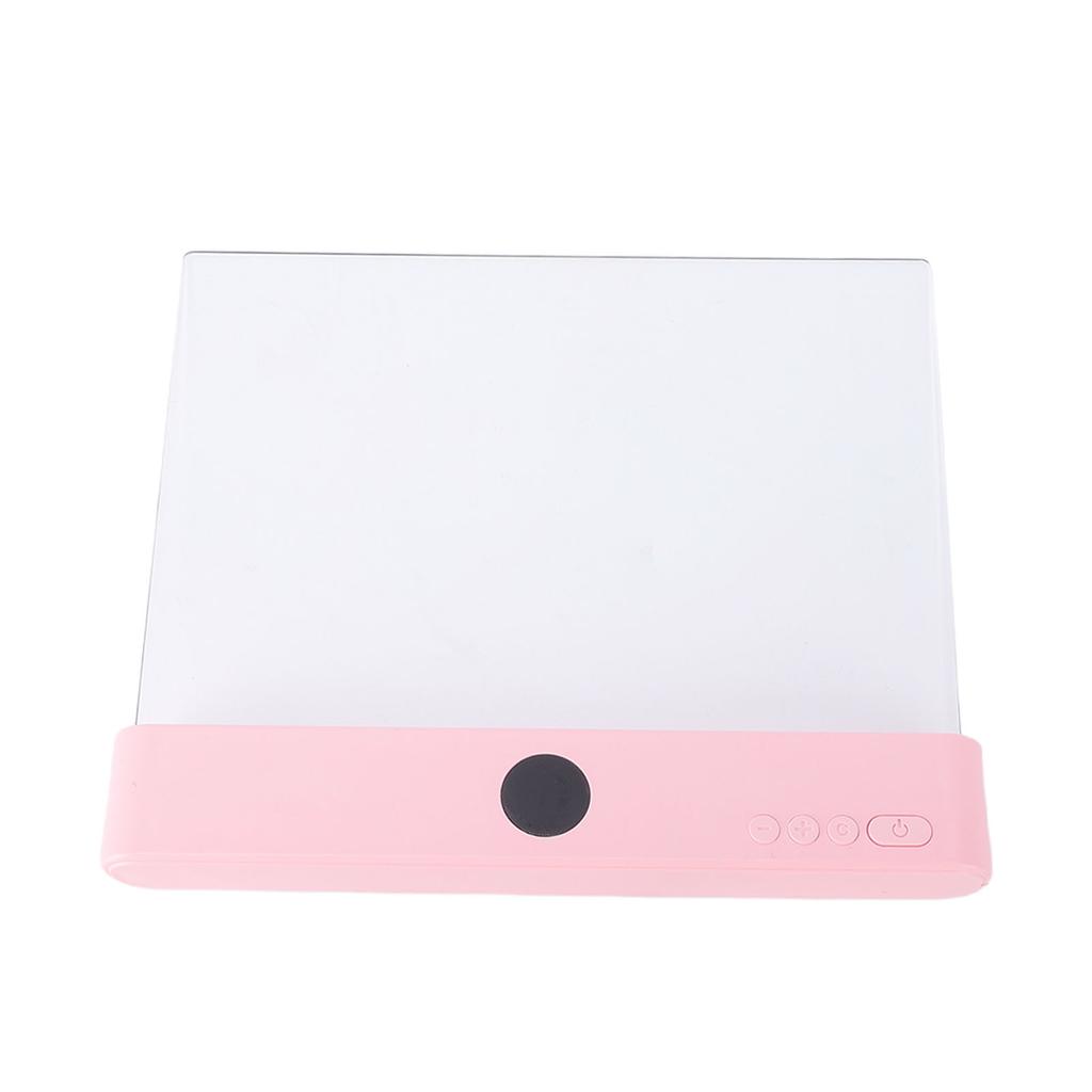 Flat Book Light Clear Rechargeable with 3 Colors Timer Dimmable Night Reading Doodleable Panel Plate Lamp Full Page Pink