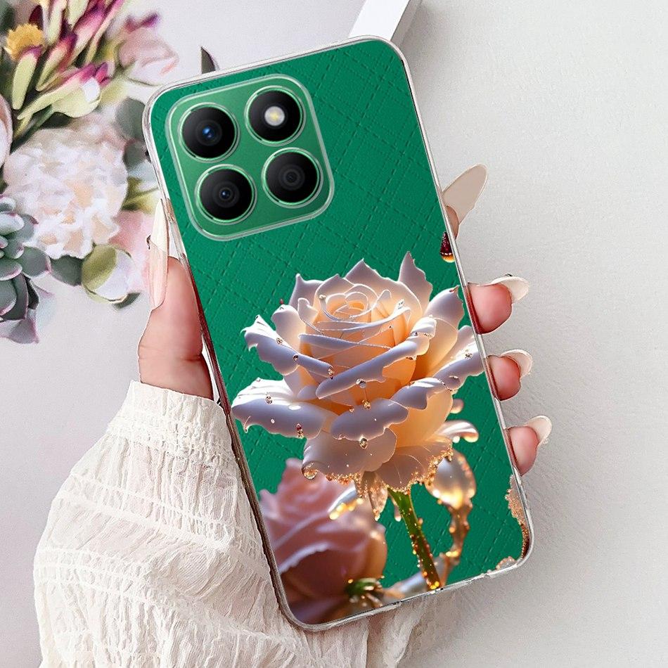 For Honor X8b Elegant Floral Butterfly Phone Case For HonorX8b X 8B 4G LLY-LX1 LLY-LX2 LLY-LX3 Soft Silicone TPU Cases