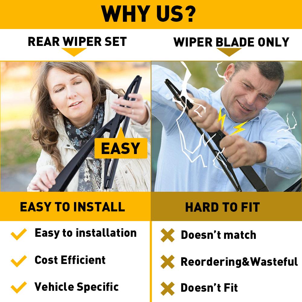 1Set Rear Windscreen Wiper Blade Wiper Arm Kit For ACURA MDX HONDA CR-V NISSAN MURANO EX35 QX50 SUBARU TRIBECA Window Wiper