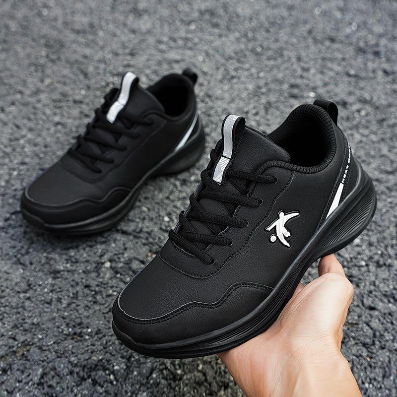 Joni Danlai Women's Shoes Spring New Leather Sneakers Women's Waterproof Women's Non-slip Shock-absorbing Leisure Travel Shoes