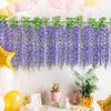 Hanging Artificial Flowers Rattan 10 Branches Handmade Simulation Wisteria Flowers Waterproof Large Fake Silk Flower Vine