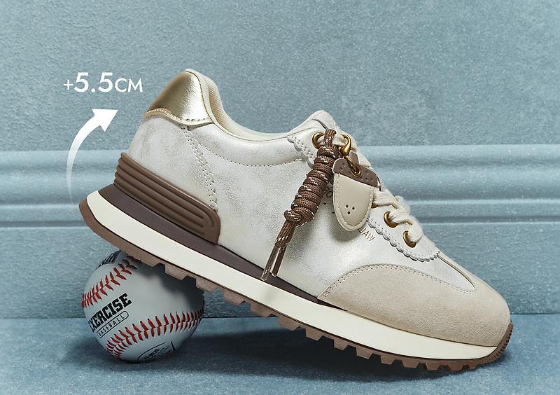 TATA/He She 2026 Spring Thick Soled Forrest Gump Shoes Women's Breathable Casual Sports Shoes