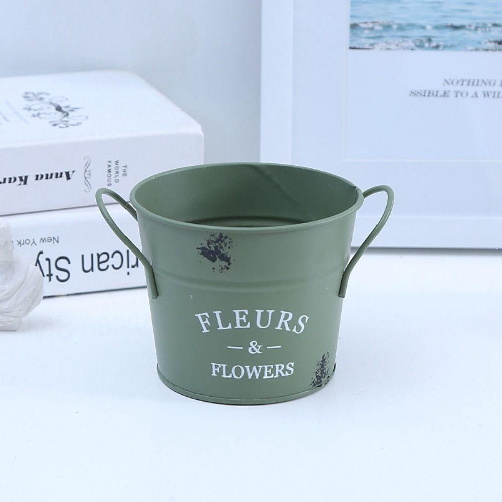 Dzbanek metalowy do domu Dzbanek Doniczki na kwiaty Wazon na kwiaty Dekoracja ogrodowa Wiadro na kwiaty