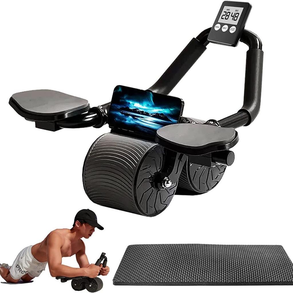 Abdominal Wheel Exercise Abdominal Muscle Fitness Equipment Automatic Rebound Abdominal Artifact Abdominal Roll Wheel Abdominal Timer