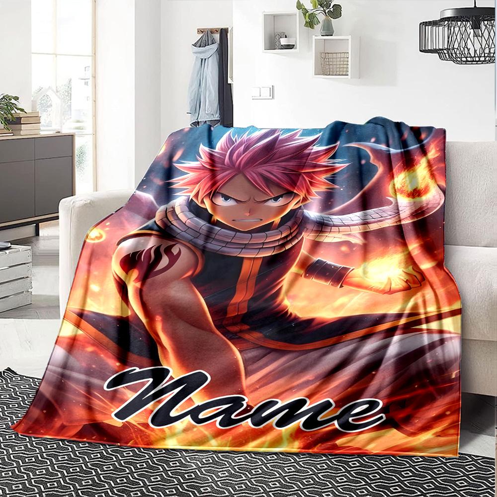 Customizable Fairy Tail2 Throw Blanket – Personalized Name, All-Season Cozy Snug Blanket, Machine Washable, Personalized Blanket
