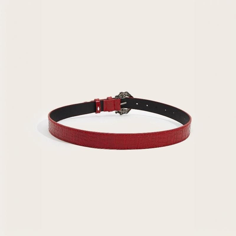 PU Leather Women's Snake Buckle Belt Crocodile Pattern Y2K Street Fashion Waistband for Daily Commute