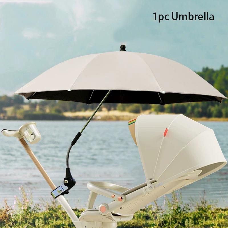 Verstellbarer Kinderwagenhalter Ständer Regenschirmhalter Sonnenschutz Regendicht Faltbares Kinderwagenzubehör, 1 Stück