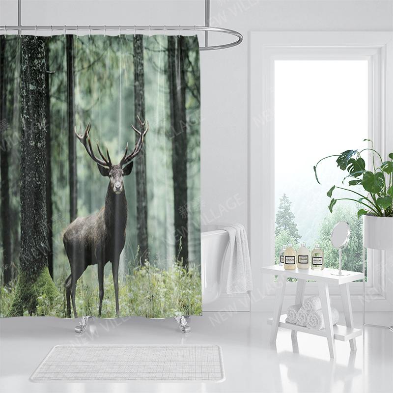 Waterproof fabric shower curtain Bathroom curtain accessories 180x200 Bath curtain for shower 240*200 nordic boho decor 240x200