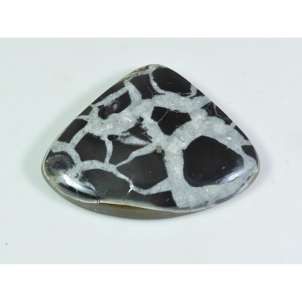 Natural Black Septarian Cabochon Designer Pear Loose Gemstone 28X37MM 54Cts. ET-217