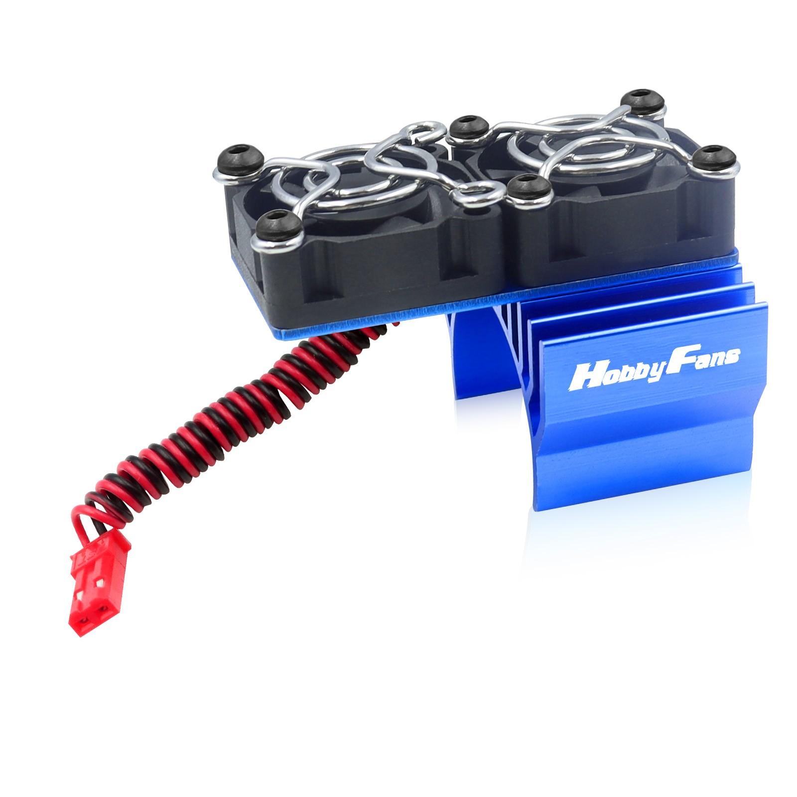 

RC Motor Heatsink With Double Fans 5V Aluminum Heat Sink Fit 540 550 3650 40 Size Brushless Motor Engine Motor Heatsink