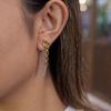 Yori Chain Tassel Tassel Long Chain Earrings 18K Golden PVD Plated Texture Metal Daily Waterproof Jewelry Accessories