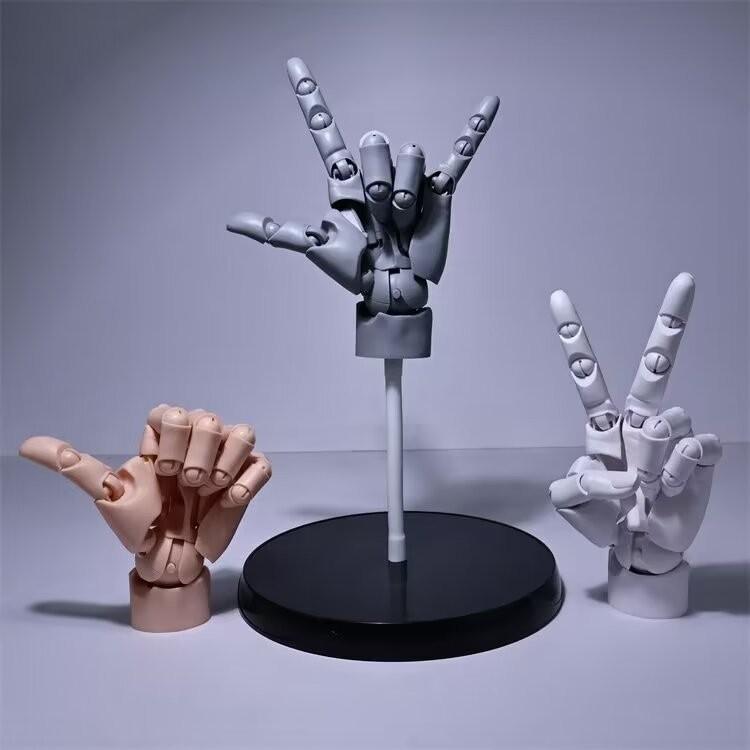 Highly Articulated 1/1 Scale Hand Model, Left & Right Hands, Jointed Anatomical Sculpture for Art Drawing Reference Anime Figure