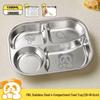 JingJingRS Kids 316 Stainless Steel Panda Divided Meal Tray Set