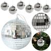 6/12pc Mini Mirror Disco Ball Christmas Tree Ornament for 70s Disco Themed Party Decor Reflective Hanging Pendant for Wedding