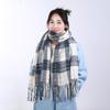 Autumn and winter atmosphere scarf women's plaid full of galaxy shawl warm and fashionable Christmas student scarf