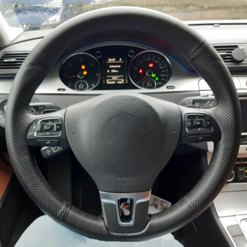

Индивидуальный чехол на руль автомобиля для Volkswagen Golf Tiguan Passat B7 Cc Touran Jetta Mk6 Magotan Sagitar рулевое управление