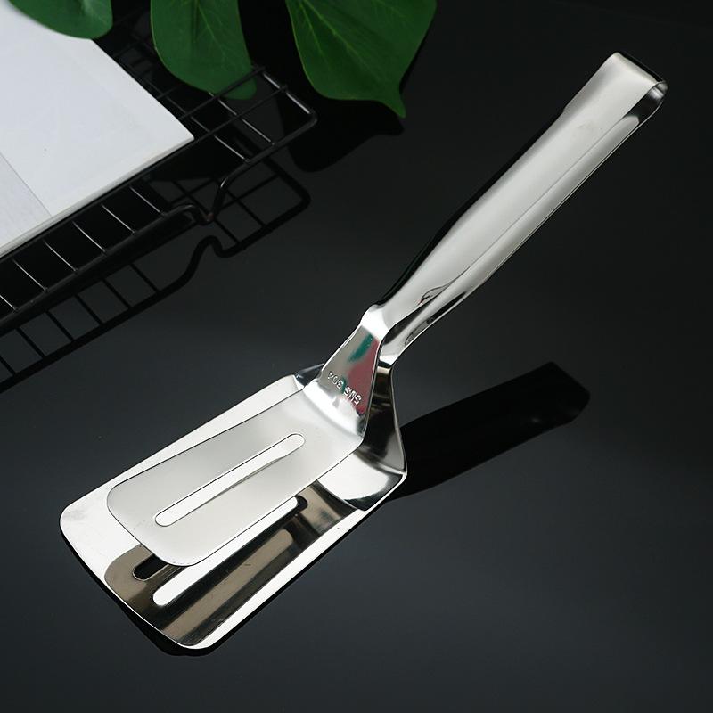 1PCS Mirror 304 Stainless Steel Steak Clip Household Kitchen Multi-functional Food Clip Barbecue Fried Fish Steak Shovel Pancake