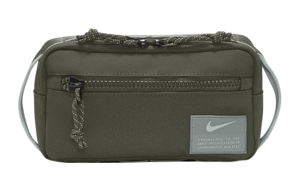 Nike Men's Green Fabric One Shoulder Crossbody Sling Bag, Fanny Pack Regular Unisex Khaki /Khaki /Mica Dr6127-325