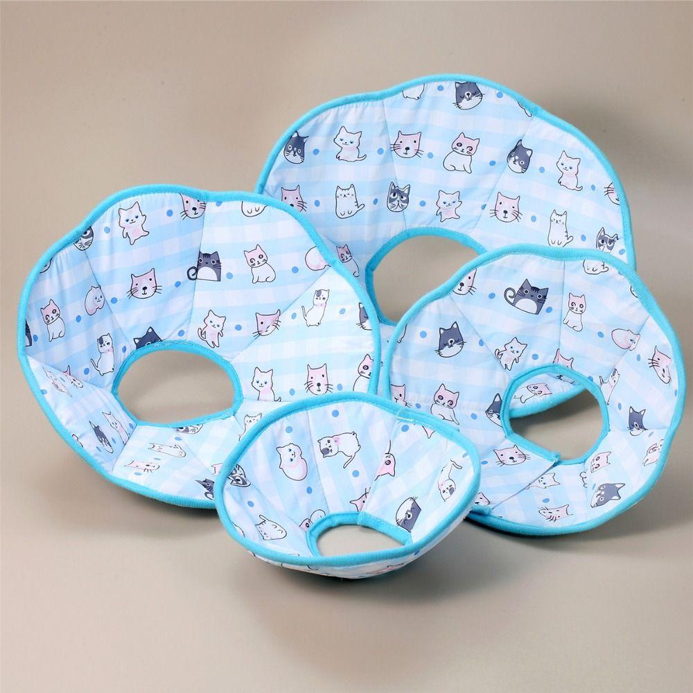 Adjustable Cat Cone Collar Cartoon Anti Licking Collar Cat Recovery Collar  Wound Recovery