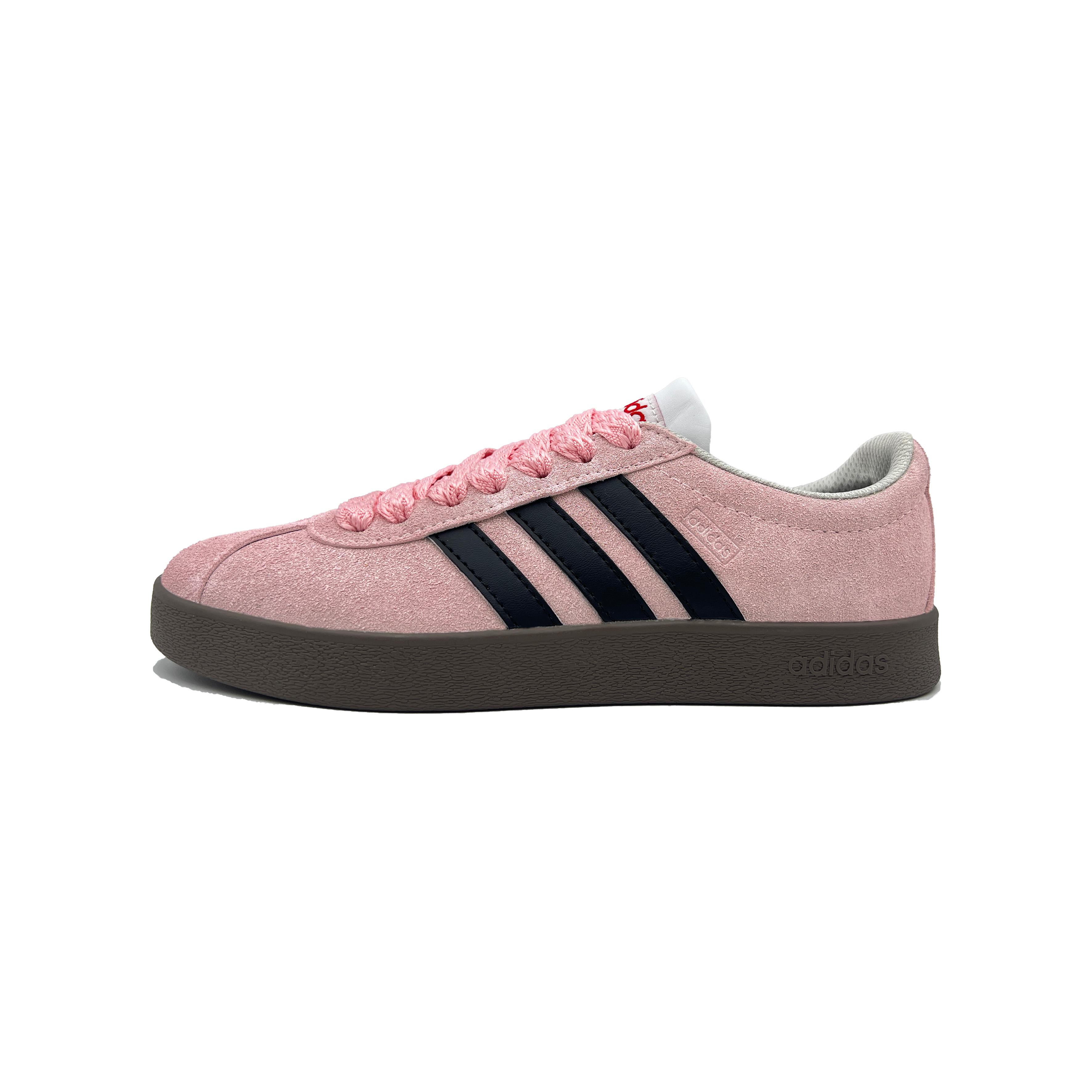 

Adidas VL COURT 2.0 Peach Sand Drifting Balance Lightweight Low top Skateboard Shoes Black Pink HQ1802(Team653-) 40⅔