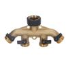 4 Way Water Splitter Brass Ball Valve Distributor for Garden Watering Agricultural Irrigation Car