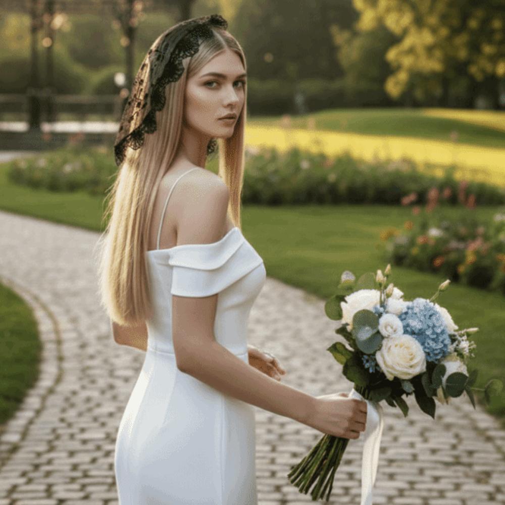 Thin Flower Embroidery Headscarf Hollow Out Women Lace Bandana Lace Scarf Veil Headbands Travel