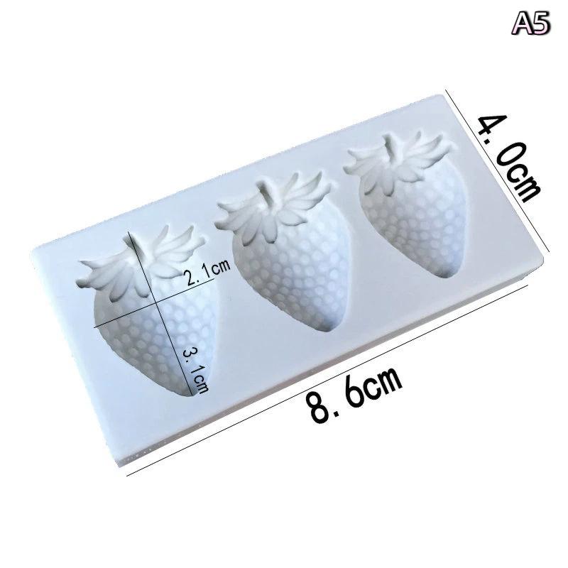 .1pc Silicone Baking Molds For Strawberry Fruit Dessert Mousse Mold Silicone Cake Mold Cake Decorations Reusable Making Moulds