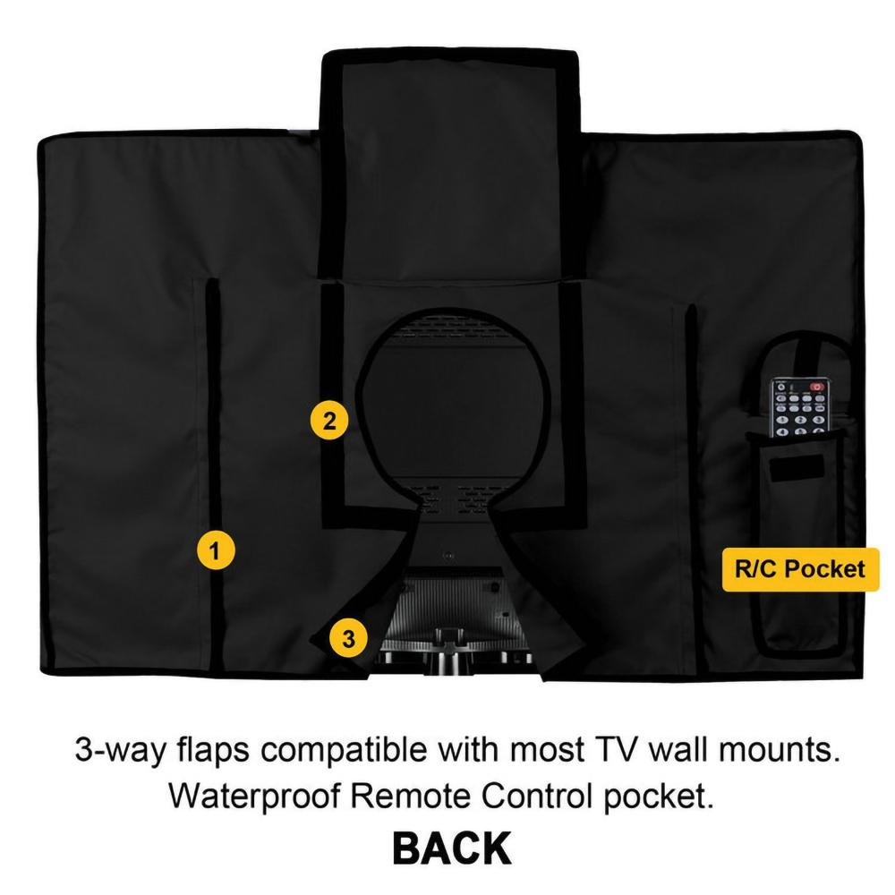 

HALIN Outdoor TV Cover Waterproof Polyester Television Protector for 30-32 Inch TV LED LCD OLED Screen Black