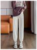 Women's Windproof Fleece-Lined Sweatpants - Warm Thickened Lamb Fleece for Autumn/Winter Casual Wear