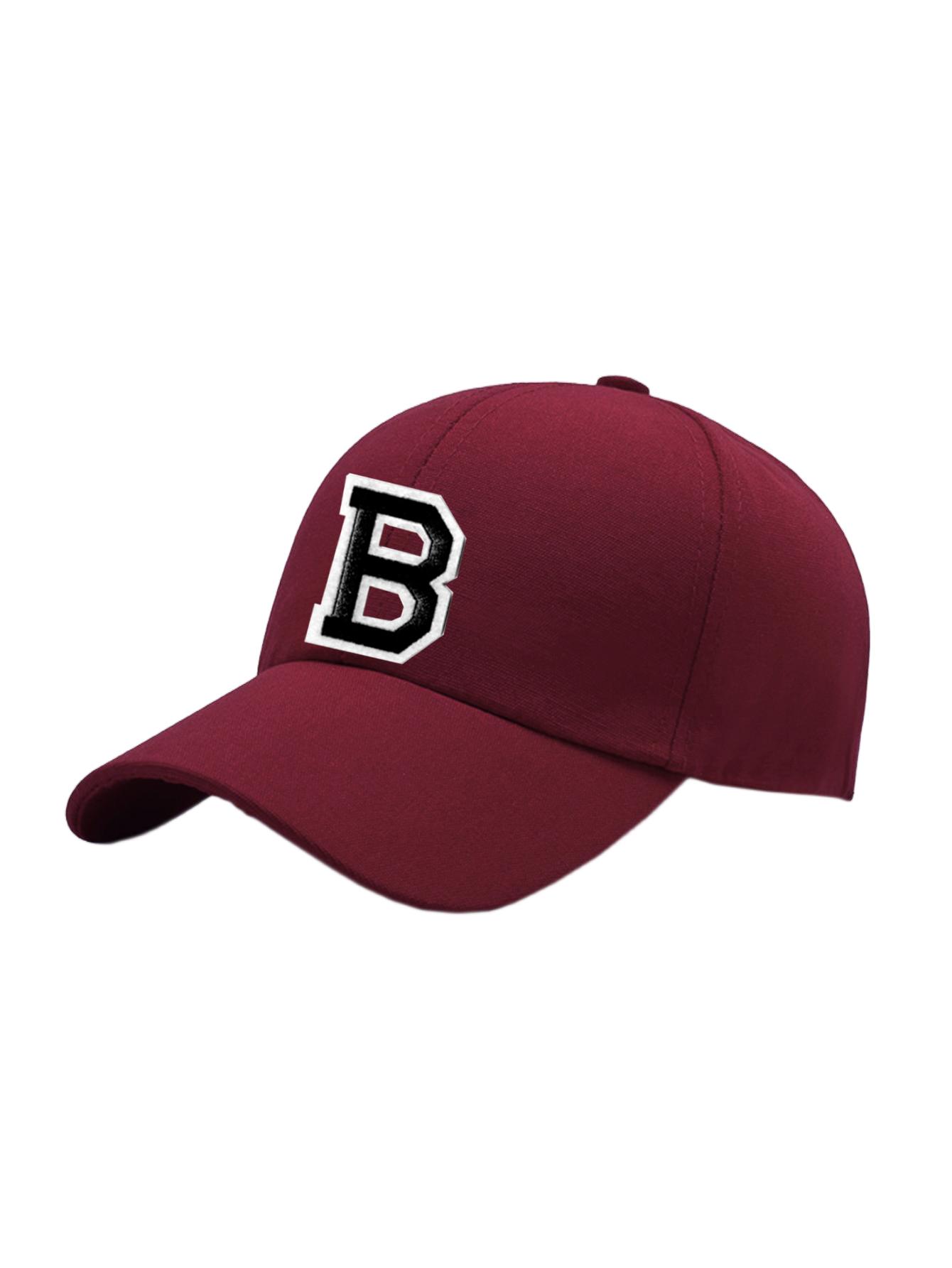 

1Pc Adjustable Initial Letter A-Z Baseball Cap For Men Womne High Quality Soft Cotton Fashion Team Sport Visors Snapback Caps One Size