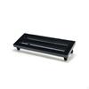 Black Metal Pedalboard Textured Slatted Guitar Raised Feet Angled Pedal Board 3427cm