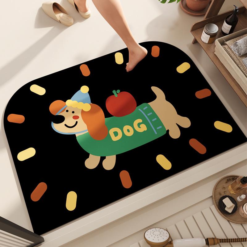 

Cartoon Diatom Mud Bathroom Floor Mat - Absorbent, Quick-Dry, Anti-Slip, Easy-Care Foot Mat 40x60 cm