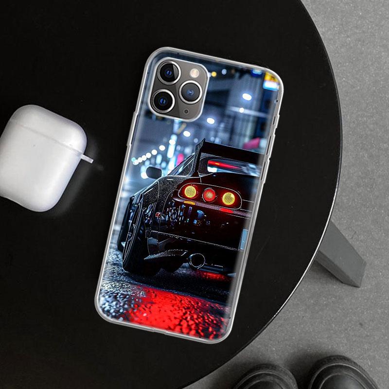 Cool Male Men Sports Cars Phone Case Cover for iPhone 11 12 13 Mini 14 15 Plus 16 Pro Max 17 Air 7 8 + SE Art Customized Fundas