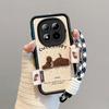 KEYSION Cartoon Cute Plush Embroidery Case for Redmi Note 15 Pro 5G 15 4G with Lanyard Silicone Shockproof Phone Cover for Xiaomi POCO M8 5G