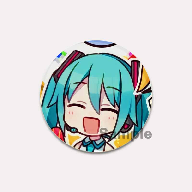 

32/44/58 мм Хацунэ Мику мультяшная фигурка броши косплей певица значок для воротника рюкзак шляпа аксессуар ручной работы аниме эмалированная булавка 32mm