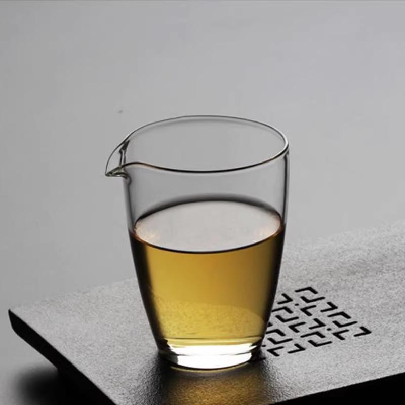 Thickened Borosilicate Glass Gongfu Tea Cup Set - Anti-Scald, Transparent, Uniform Divider