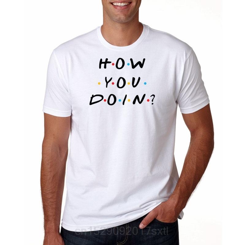 Summer Top Tee How You Doin Quotes Joey Tribbiani Frinds Tv Shows T Shirt Unisex Graphic Tee Casual Black Tee Shirt