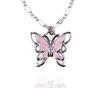 [Petite Marie] 13 MDD Compatible Butterfly Motif Necklace Pink with Zircon Sterling Silver 925 for 40cm Dolls BJD Dolls [Petite Marie] [No.0238] Doll