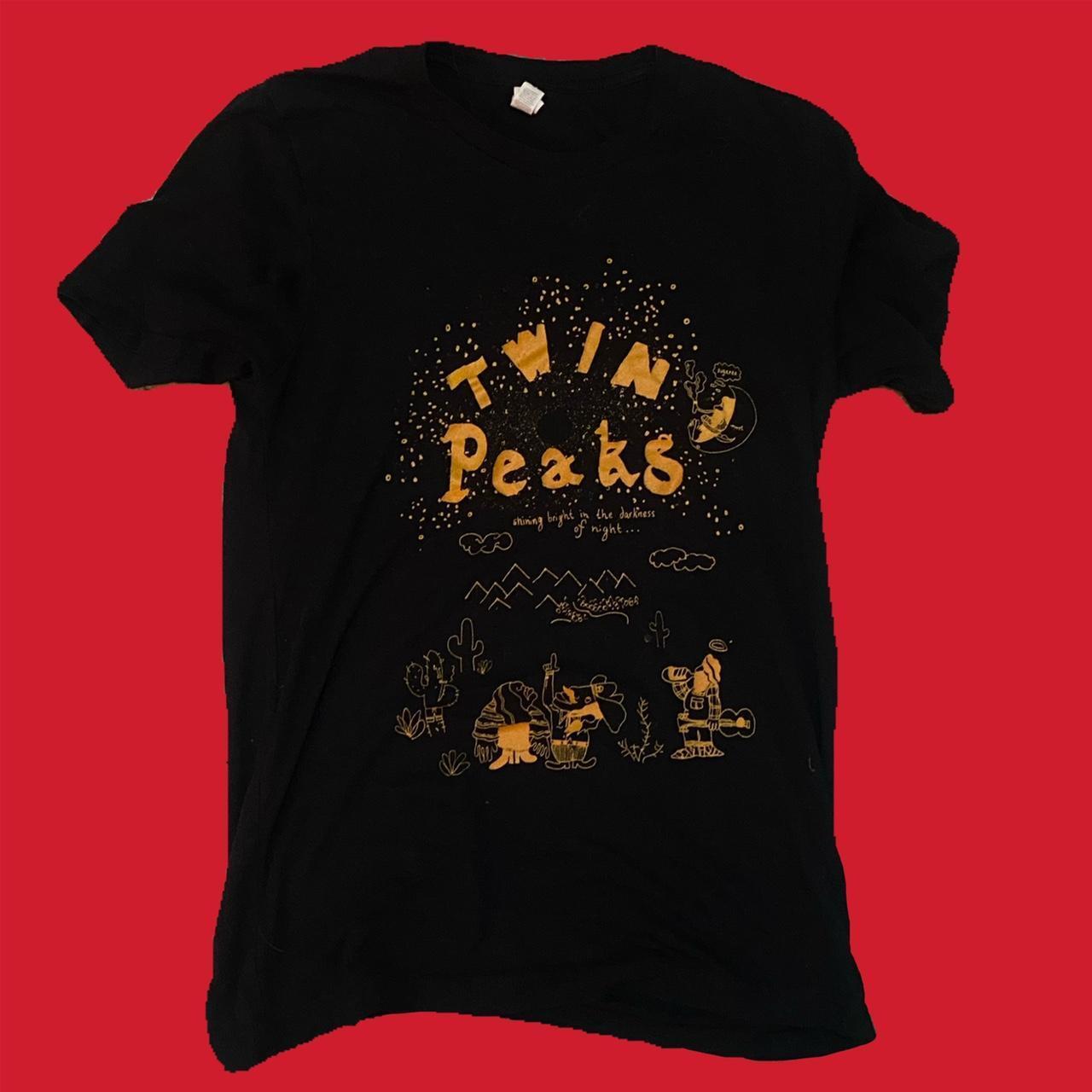 Twin Peaks Graphic Print Short Sleeve Black T Shirt Unisex AHN02193 S