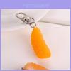Realistic Fruit Orange Slice Keychain Pvc Alloy Keychain Pendant For Girls Wholesale
