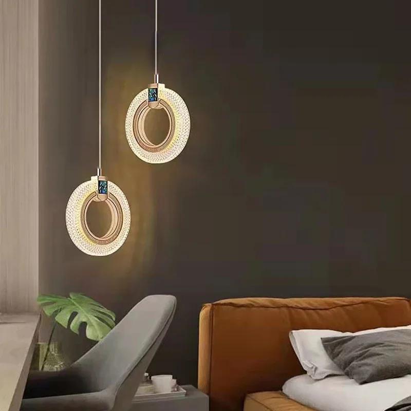 Lamp LED Modern Gold Pendant Lights,Minimalist Hanging Pendant Lighting Fixture For Bedroom,Kitchen Island,Dining Room,Entrywa