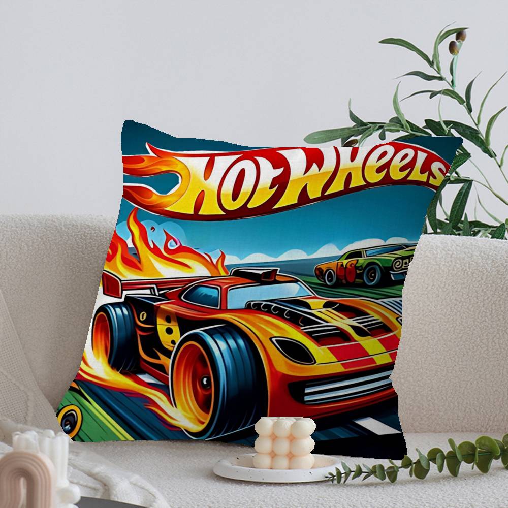 H-Hot Funny W-Wheels Pillow Cover Sofa Cushion Cover Home Room Decoration Children Gift