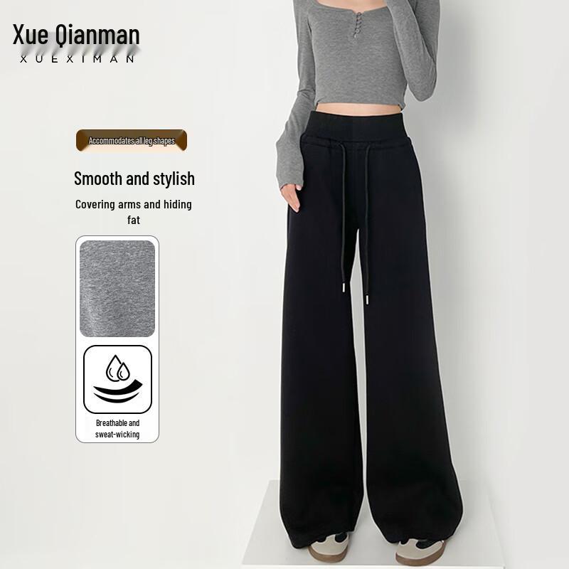 Xueqiman Women s High-Waist Straight-Leg Sweatpants XL