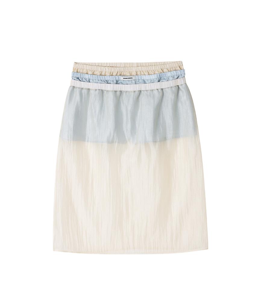 Crank Sheer Layered Skirt Pants_Cream