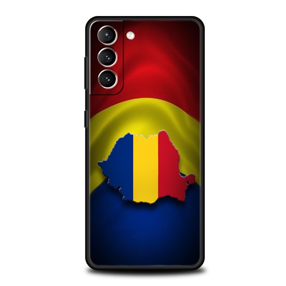 Phone Case For Samsung Galaxy S25 Edge S24 S23 S22 S21 Ultra S20 FE 5G S10 S10E S9 Plus Soft TPU Cover Romania Flag